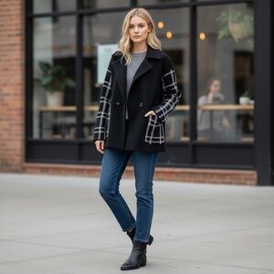 Magaschoni Elegant Black Felted Jacket